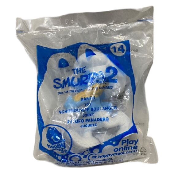 2013 McDonalds THE SMURFS 2 Baker Smurf #14 Happy Meal Toy - Picture 1 of 5